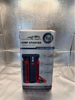 3-in-1 Jump Starter 12V Car Emergency Power Bank Flashlight USB Fast Charge