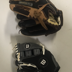 Baseball Gloves Sizes 9 & 10. $15 each or $25 For Both.