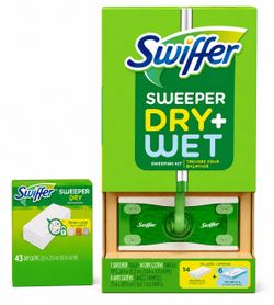 Swiffer dry+wet mop kit and Dry cloth-1 box