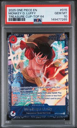 Monkey D Luffy One Piece Treasure Cup TOP 64 PSA 10