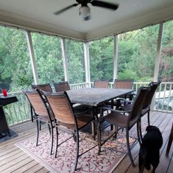 Slate PATIO table with 8 Chairs