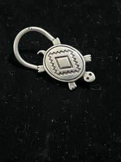 Southwestern Style Turtle Brooch Signed BW