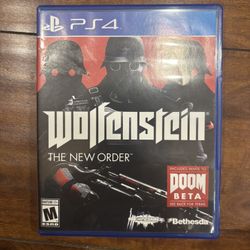 Wolfenstein: The New Order (Sony PlayStation 4, 2014) PS4