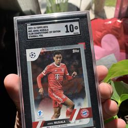 2022-23 Topps UEFA Jamal Musiala 1st edition starball foil gem mint 10