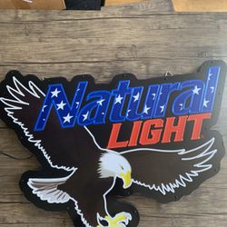 Natural Light Eagle Beer Sign