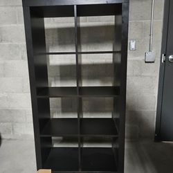 Black Cube Bookcase Shelving Unit