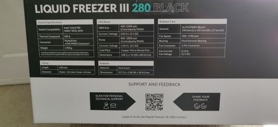 Arctic 280 Aio CPU Cooler