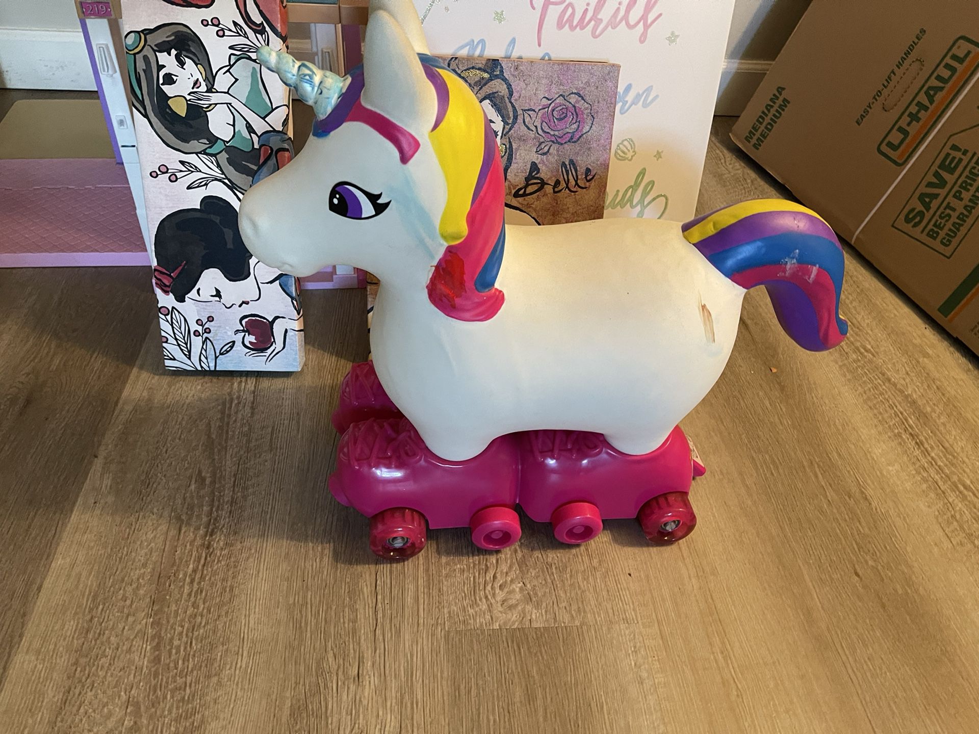 Girl Unicorn Ride On Toy 