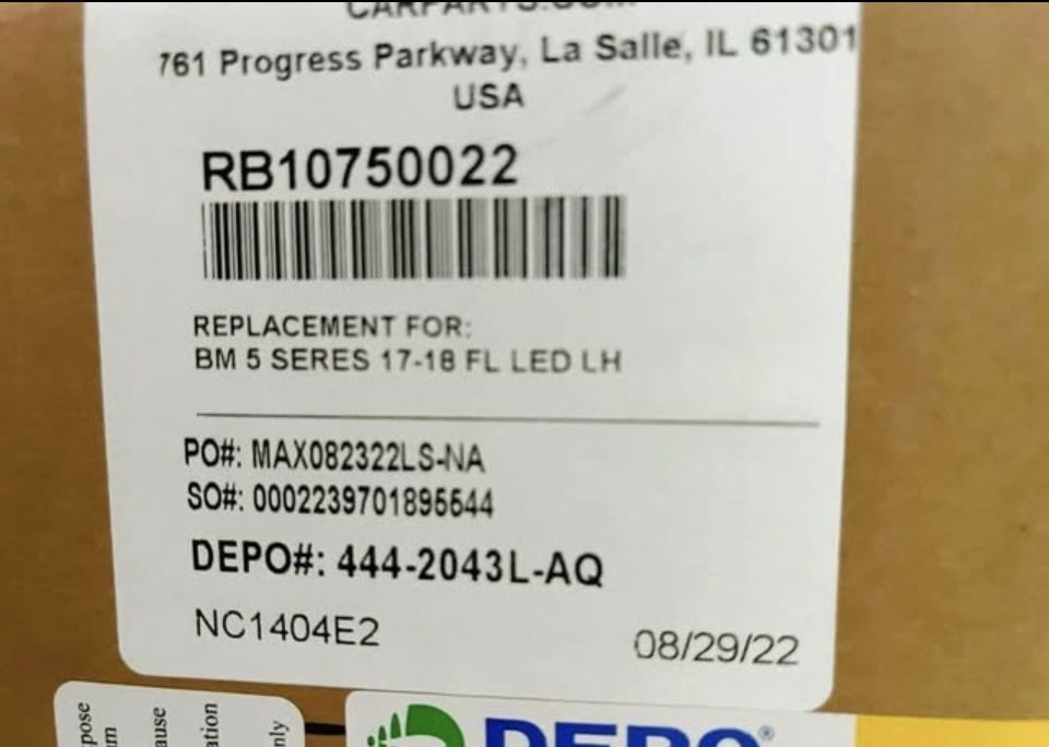 Fog Light Assembly For BMW 5 Series 