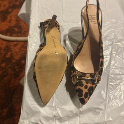 Animal Print Sling Back Heels