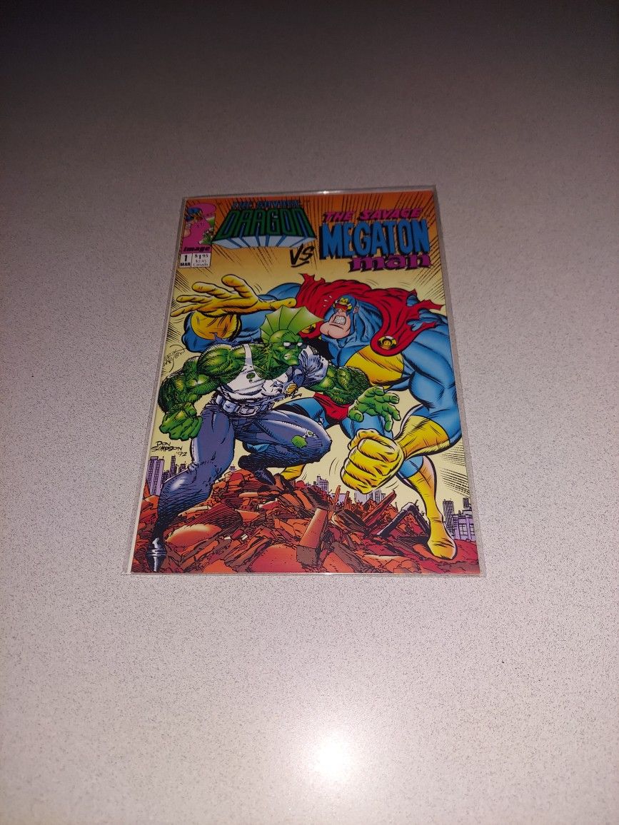 1993 THE SAVAGE DRAGON  VS THE SAVAGE MEGATON MAN #1 COMIC BAGGED AND BOARDED 