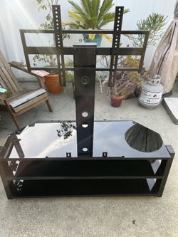 Black Glass Tv Stand