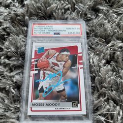 Moses Moody Signed 2021-22 Chronicles Draft Picks Rated Rookie PSA Rookiegraph