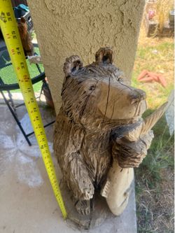 Used bear outdoor wood decoration
