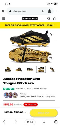 Adidas  Kaka  Gold limited edition size 10 us