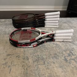 10 Wilson Rackets & Tennis Lot! Great Condition!