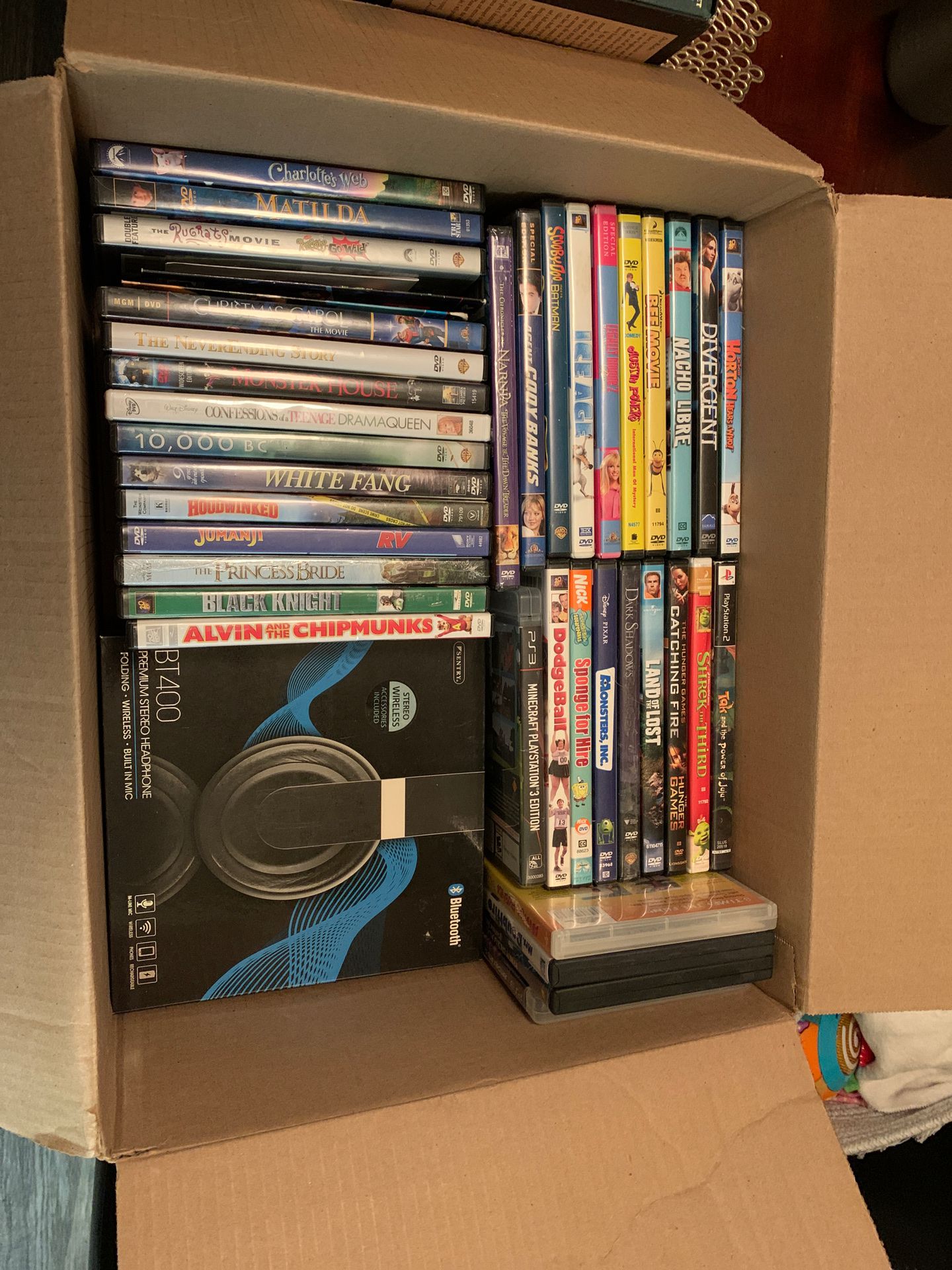Misc dvds/games and Bluetooth headphones