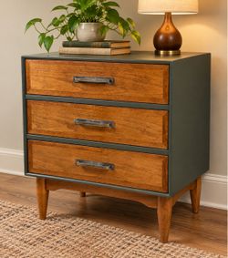 Authentic  Ramseur MCM 3-Drawer Nightstand | Professionally Refinished