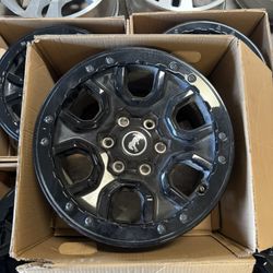 Ford 17x8.5 Bronco Wheel OEM Rim Factory Stock 2021-2024 bronco Wheels Rims OEM Black 17”