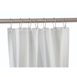 Bobrick B-204-3 White Vinyl Shower Curtain - 70" x 72" - $34 (West Loop)
