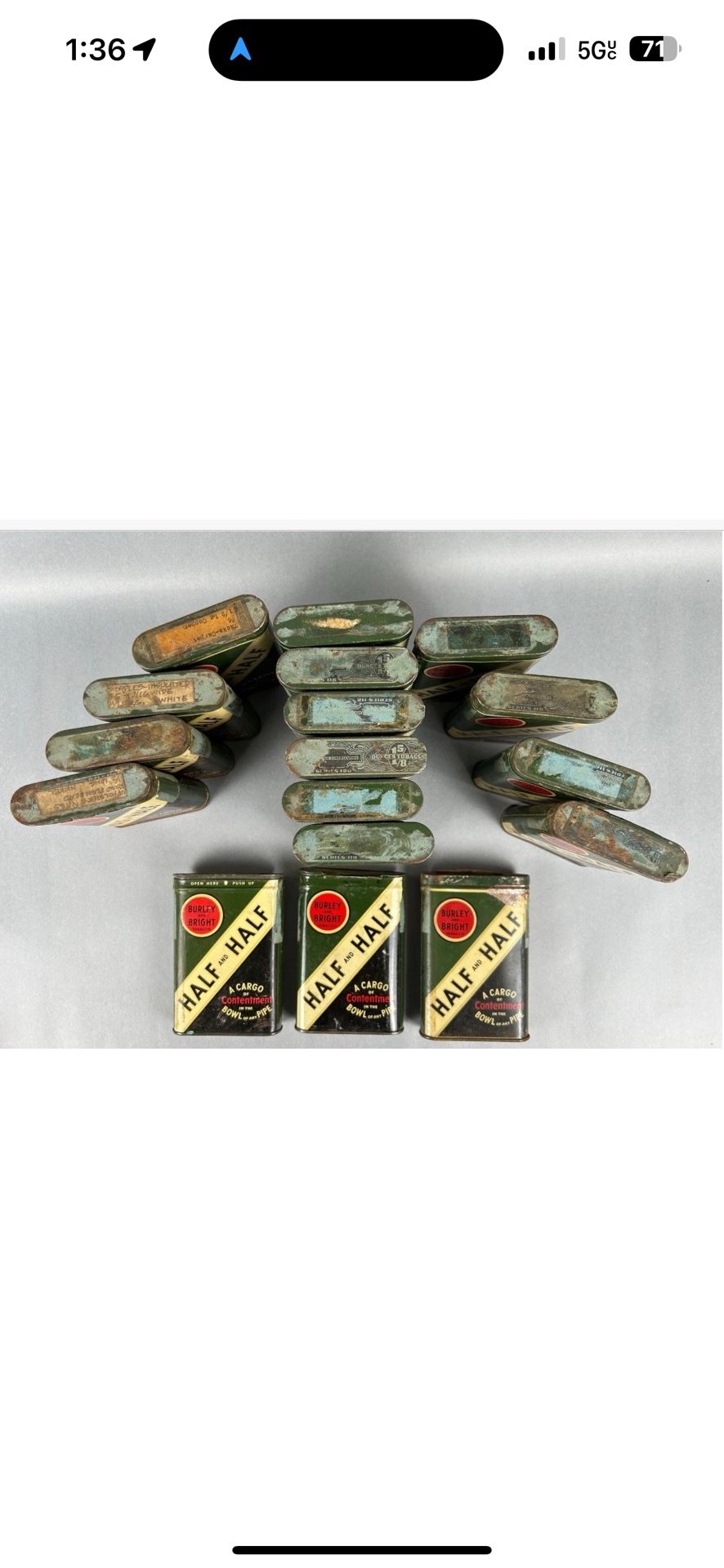 LOT OF 17 x VINTAGE BURLEY AND BRIGHT HALF AND HALF TOBACCO TINS- EMPTY