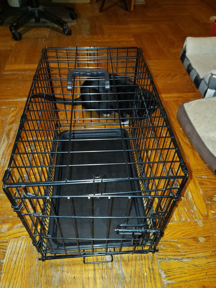 Small Dog Crate Kennel Cage Metal with Tray