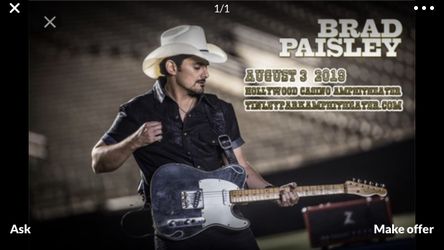 Brad Paisley 2 lawn seats