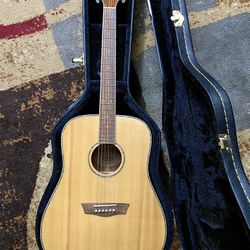 Washburn Guitar WD15S Solid Spruce Top Acoustic Dreadnought