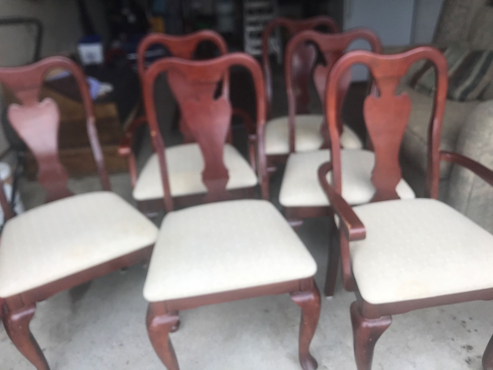6 chairs for dinner table good quality for $60