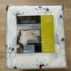 Cuddl Duds Christmas Flannel Sheets