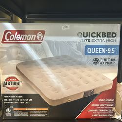 Coleman QuickBed Elite Extra High Air Mattress with Built In 4D Pump Queen - NEW