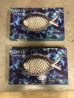 Two Seaside fish trays 9” food safe