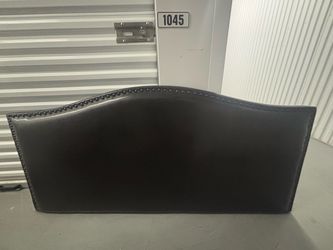Black Faux Leather Upholstered Headboard