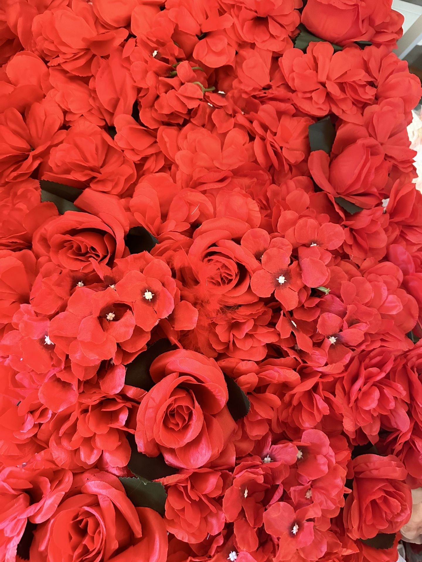 Red Flower Wall Panel-20 Panels 