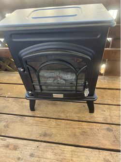 Electric Fireplace Heater  Portable Space Heater Freestanding Fireplace for Home Office with Realist