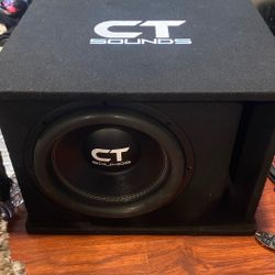 Single 12” Ct Sounds Subwoofer With Wiring Harness