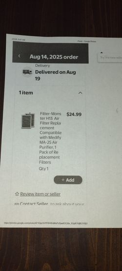 Filter For Room Air Cleaner