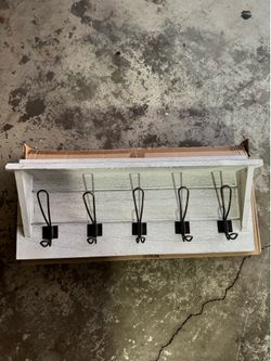 Wall Mounted Coat Rack with Shelf
