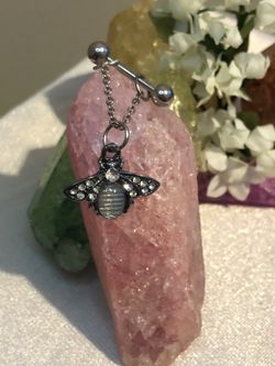 Dark Silver Bee Nipple Jewelry