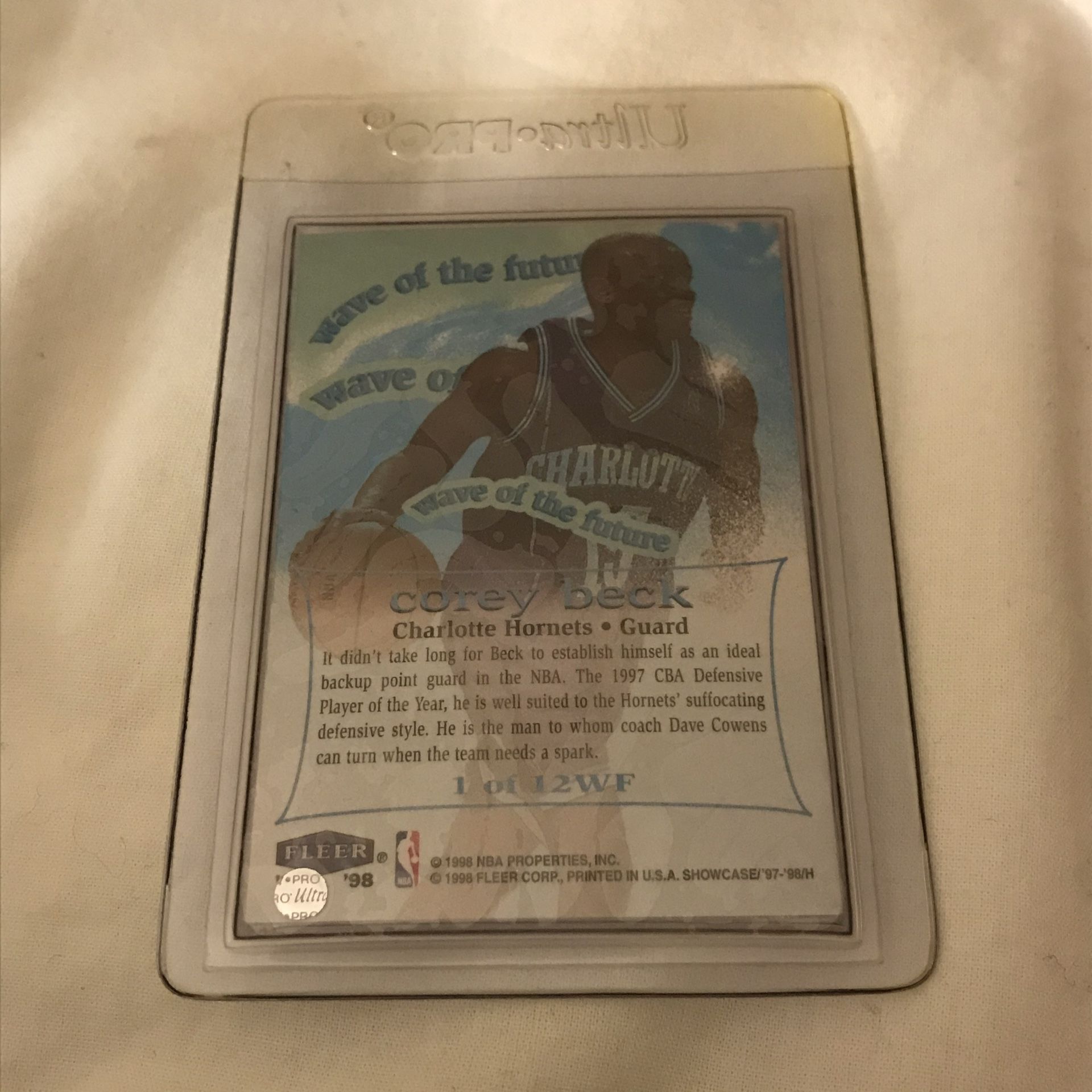 Corey Beck Flair Showcase Wave of the Future Card
