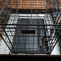 Dog Cage 2 Doors PLASTIC Pan