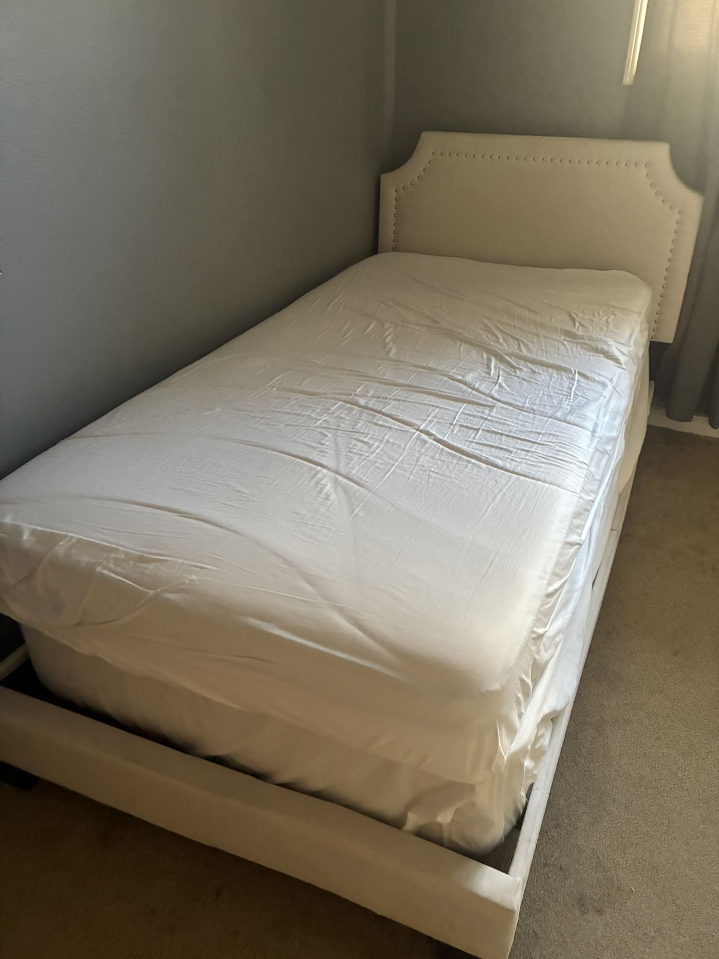 Twin Bed Frame + Mattress + Base