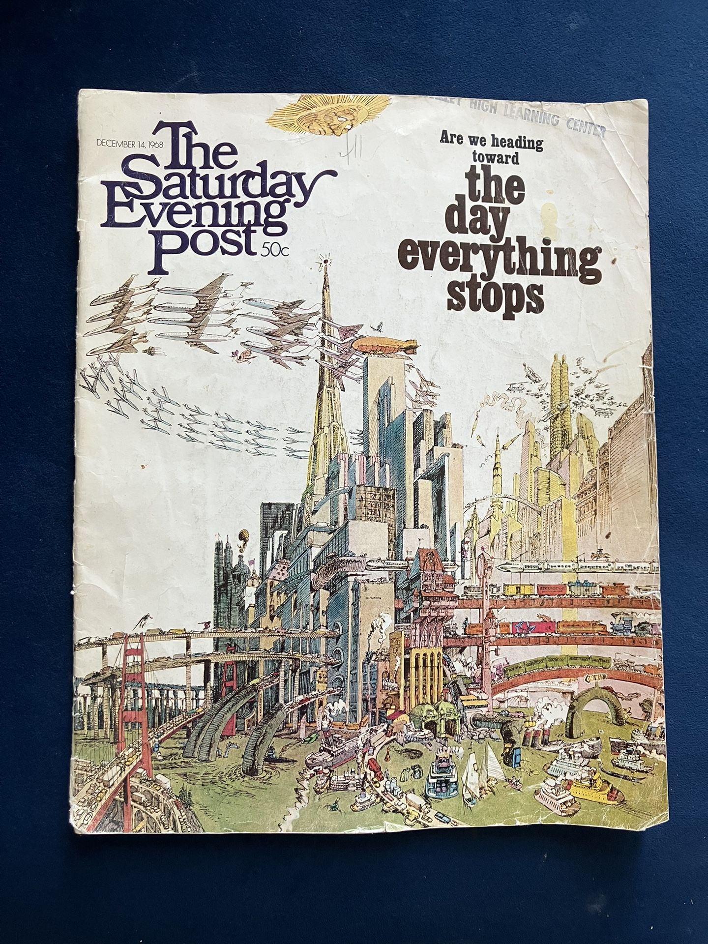 Saturday Evening Post December 14, 1968. "The day everything stops" Magazine
