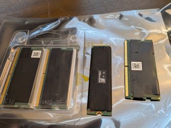 16 GB DDR5 (1 stick), 16 GB DDR5 (2 x 8 GB), 1 TB PCIe Gen4 SSD - $300 for the whole set or can be sold separately.