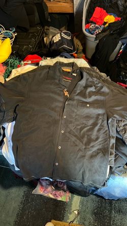 Black Button-Up Short Sleeve Shirt