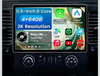 11.5 Inch 8 Core 4GB+64GB Car Radio Stereo for Chevy Silverado 2007-2013 GMC Sierra Yukon, 2K Touchscreen Android 13 Head Unit with Wireless CarPlay &