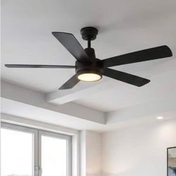 54 inch black ceiling fan with remote