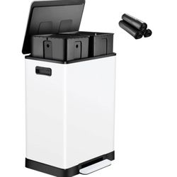 Brand New Stainless Steel 60L Dual Trash Can