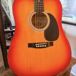 Stagg SW201CS-VT Deadnought Acoustic Guitar New Strings installed