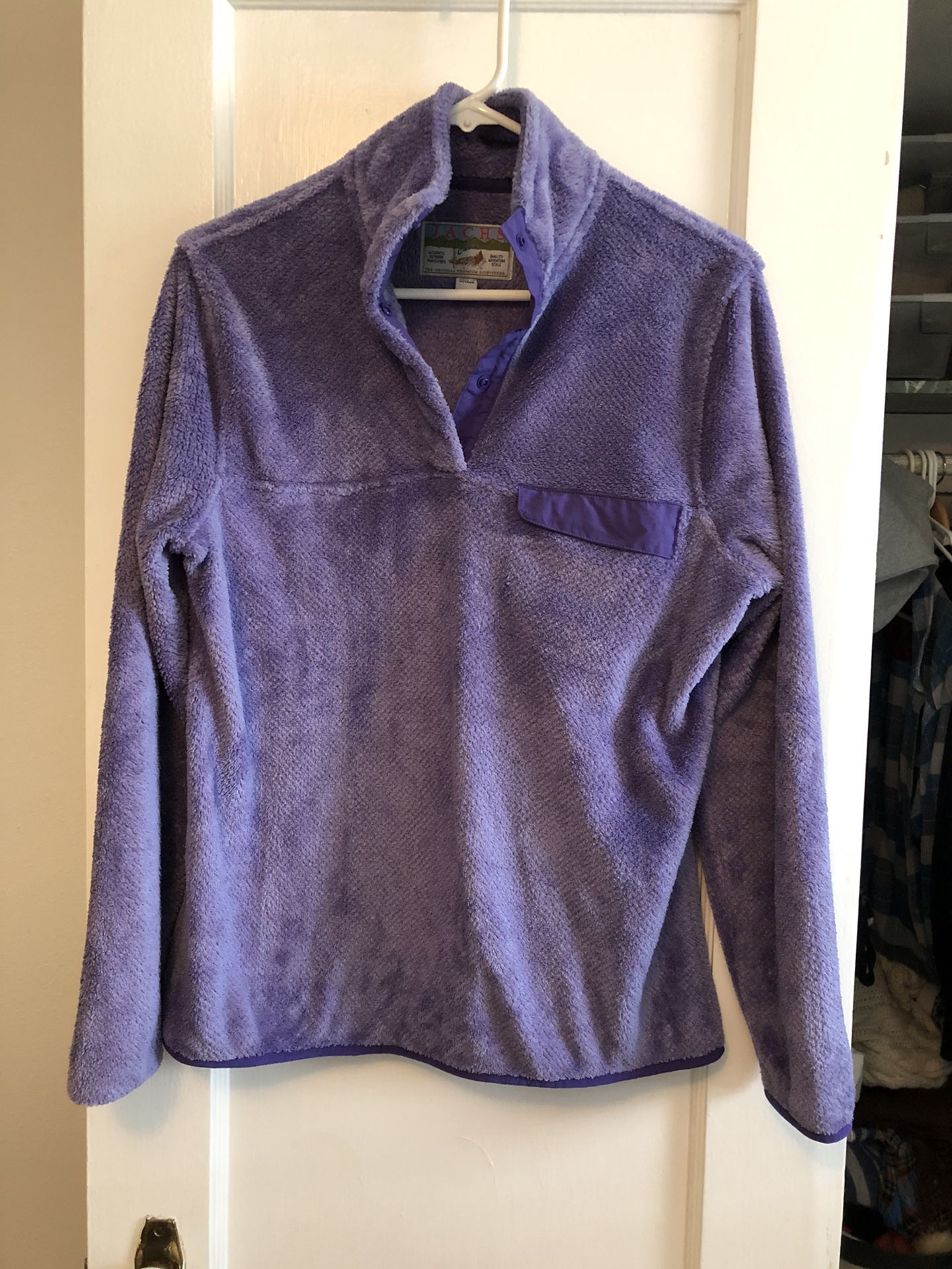Purple Patagonia type pullover sweatshirt - woman’s size xsmall/small